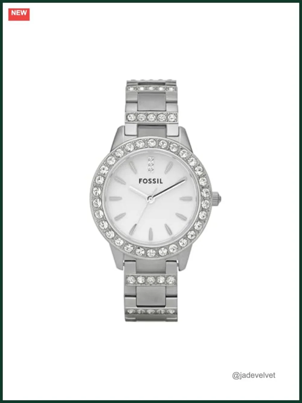 Fossil Stainless Steel Quartz Crystal Women's Wrist Watch 34mm